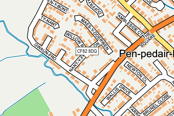 CF82 8DQ map - OS OpenMap – Local (Ordnance Survey)