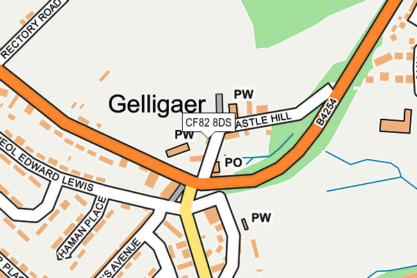 CF82 8DS map - OS OpenMap – Local (Ordnance Survey)