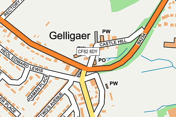 CF82 8DY map - OS OpenMap – Local (Ordnance Survey)