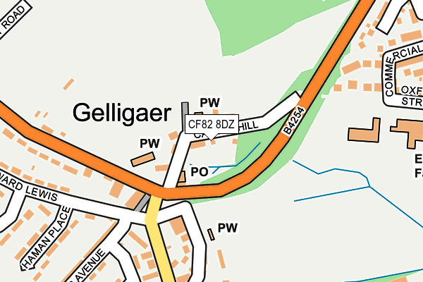 CF82 8DZ map - OS OpenMap – Local (Ordnance Survey)