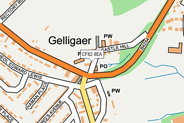 CF82 8EA map - OS OpenMap – Local (Ordnance Survey)