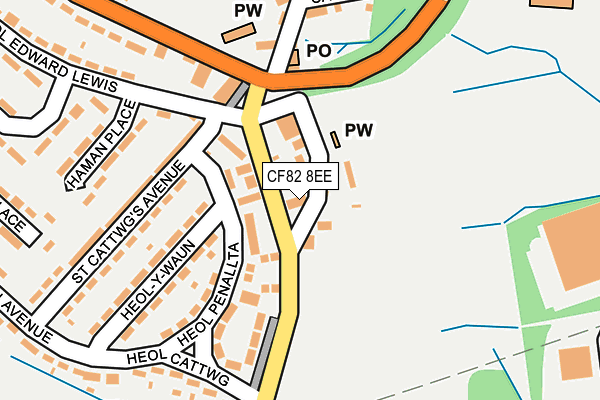 CF82 8EE map - OS OpenMap – Local (Ordnance Survey)