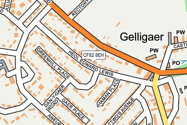 CF82 8EH map - OS OpenMap – Local (Ordnance Survey)