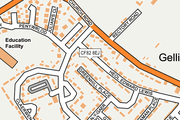 CF82 8EJ map - OS OpenMap – Local (Ordnance Survey)