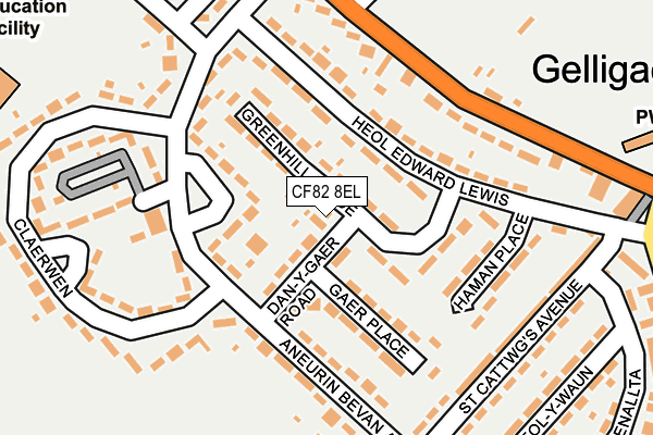 CF82 8EL map - OS OpenMap – Local (Ordnance Survey)