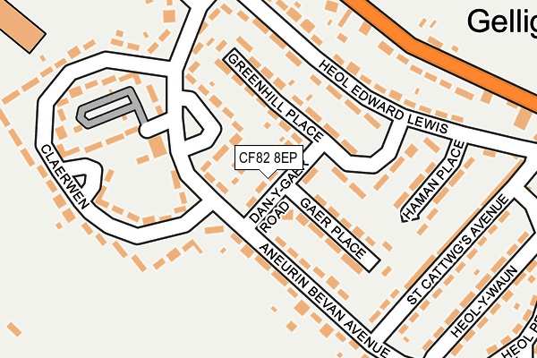 CF82 8EP map - OS OpenMap – Local (Ordnance Survey)
