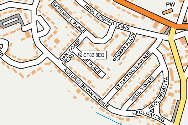 CF82 8EQ map - OS OpenMap – Local (Ordnance Survey)