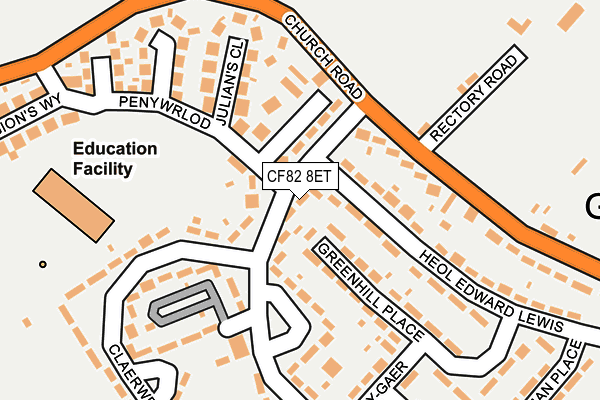 CF82 8ET map - OS OpenMap – Local (Ordnance Survey)