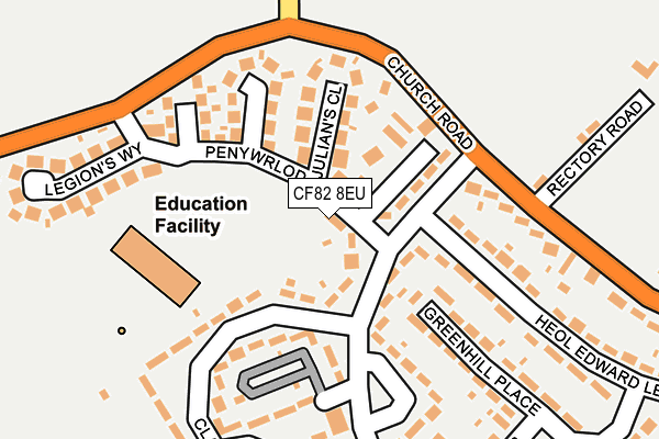 CF82 8EU map - OS OpenMap – Local (Ordnance Survey)