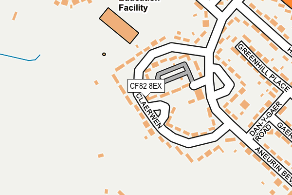 CF82 8EX map - OS OpenMap – Local (Ordnance Survey)