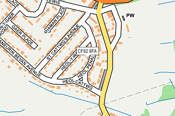 CF82 8FA map - OS OpenMap – Local (Ordnance Survey)