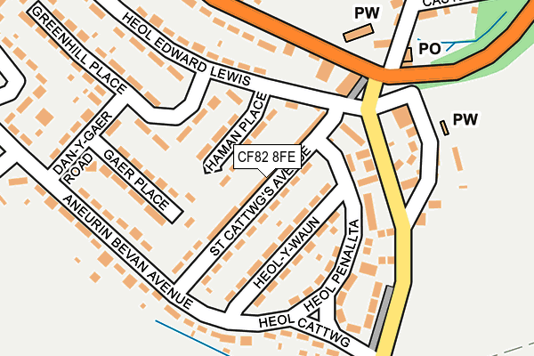 CF82 8FE map - OS OpenMap – Local (Ordnance Survey)