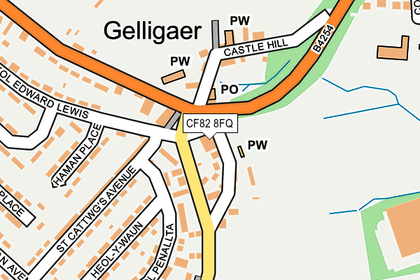 CF82 8FQ map - OS OpenMap – Local (Ordnance Survey)