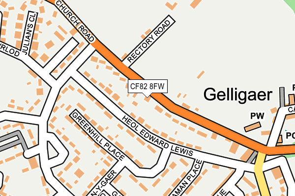 CF82 8FW map - OS OpenMap – Local (Ordnance Survey)