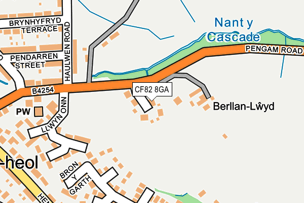 CF82 8GA map - OS OpenMap – Local (Ordnance Survey)