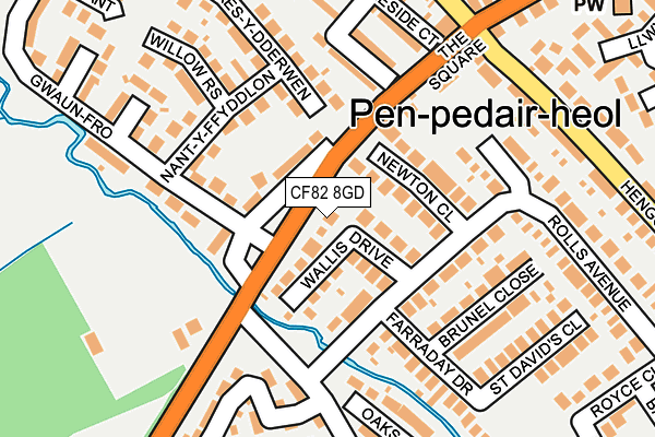 CF82 8GD map - OS OpenMap – Local (Ordnance Survey)