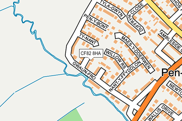 CF82 8HA map - OS OpenMap – Local (Ordnance Survey)