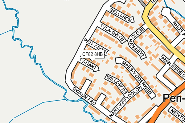 CF82 8HB map - OS OpenMap – Local (Ordnance Survey)