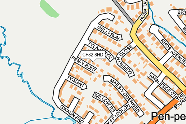 CF82 8HD map - OS OpenMap – Local (Ordnance Survey)