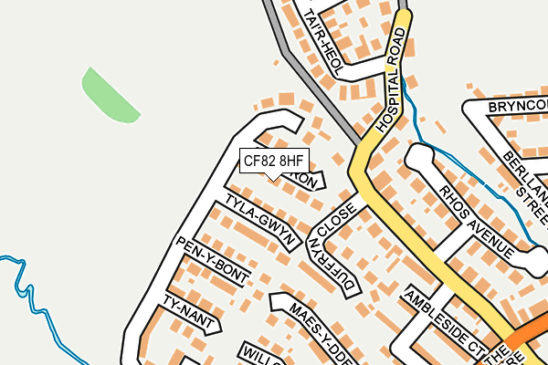 CF82 8HF map - OS OpenMap – Local (Ordnance Survey)