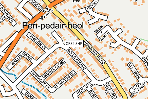 CF82 8HP map - OS OpenMap – Local (Ordnance Survey)