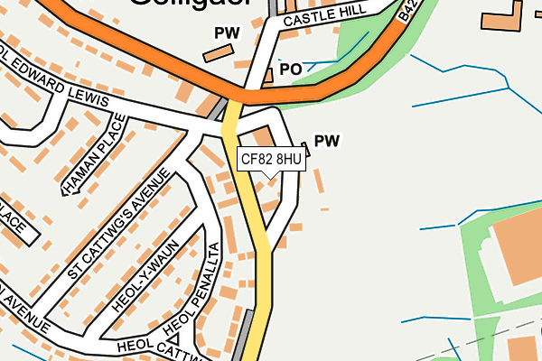 CF82 8HU map - OS OpenMap – Local (Ordnance Survey)