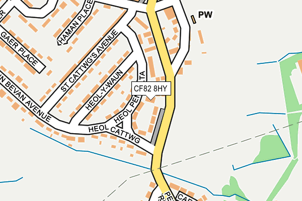 CF82 8HY map - OS OpenMap – Local (Ordnance Survey)