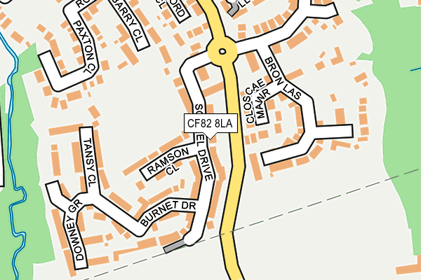 CF82 8LA map - OS OpenMap – Local (Ordnance Survey)