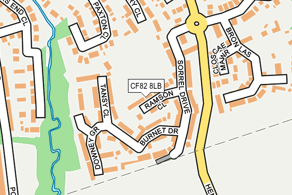 CF82 8LB map - OS OpenMap – Local (Ordnance Survey)