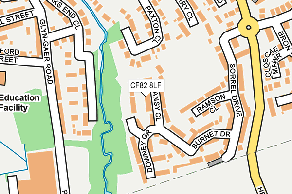 CF82 8LF map - OS OpenMap – Local (Ordnance Survey)