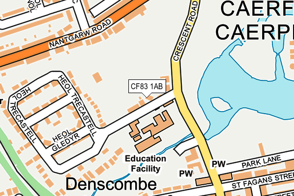 Map of THE CAERPHILLY DEVELOPMENT COMPANY LIMITED at local scale