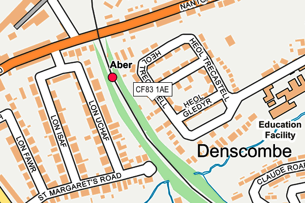 CF83 1AE map - OS OpenMap – Local (Ordnance Survey)