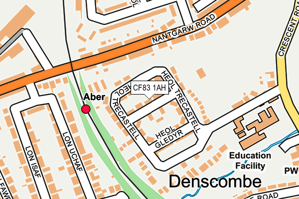 CF83 1AH map - OS OpenMap – Local (Ordnance Survey)