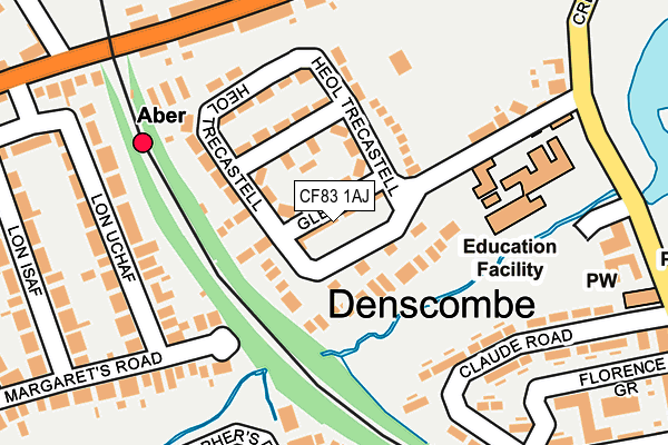 CF83 1AJ map - OS OpenMap – Local (Ordnance Survey)