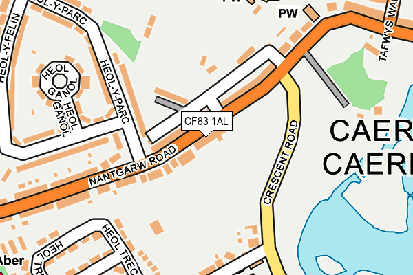 CF83 1AL map - OS OpenMap – Local (Ordnance Survey)