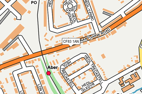 CF83 1AN map - OS OpenMap – Local (Ordnance Survey)