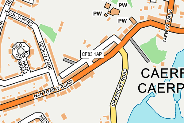 CF83 1AP map - OS OpenMap – Local (Ordnance Survey)