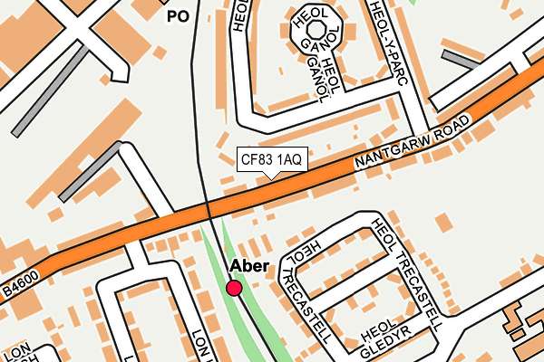 CF83 1AQ map - OS OpenMap – Local (Ordnance Survey)
