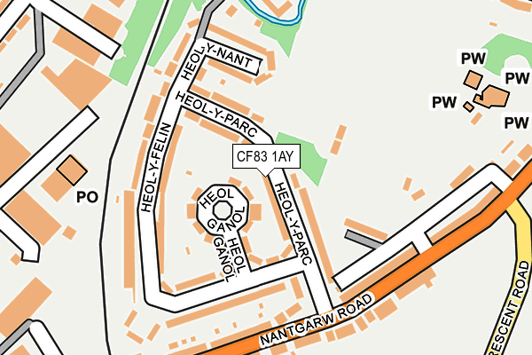 CF83 1AY map - OS OpenMap – Local (Ordnance Survey)