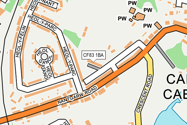 CF83 1BA map - OS OpenMap – Local (Ordnance Survey)