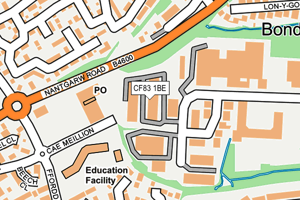 CF83 1BE map - OS OpenMap – Local (Ordnance Survey)