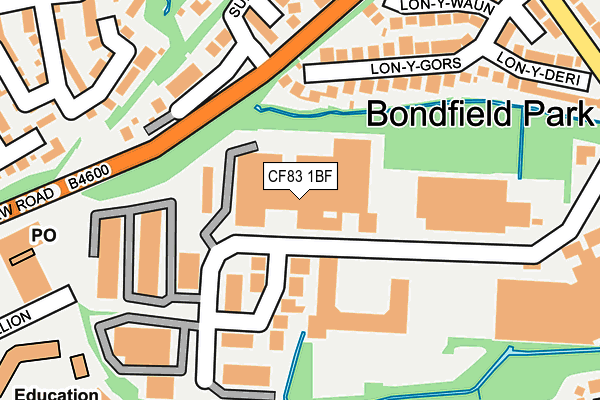 CF83 1BF map - OS OpenMap – Local (Ordnance Survey)