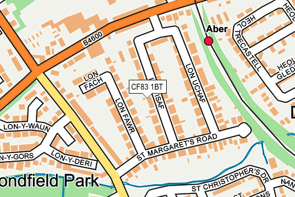 CF83 1BT map - OS OpenMap – Local (Ordnance Survey)