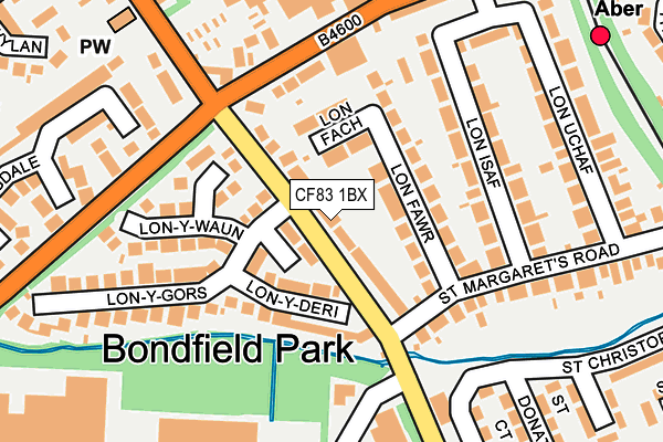 CF83 1BX map - OS OpenMap – Local (Ordnance Survey)