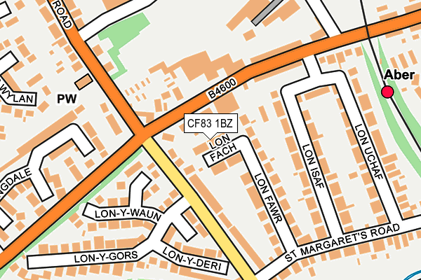 CF83 1BZ map - OS OpenMap – Local (Ordnance Survey)