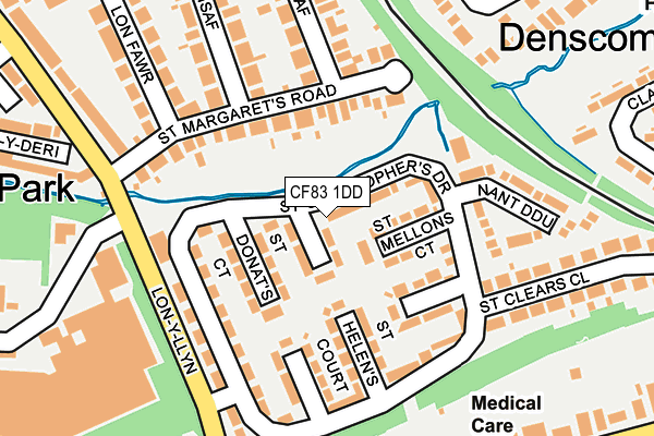 CF83 1DD map - OS OpenMap – Local (Ordnance Survey)