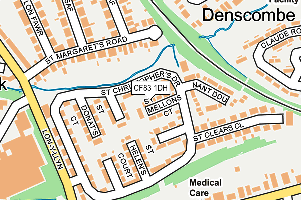 CF83 1DH map - OS OpenMap – Local (Ordnance Survey)