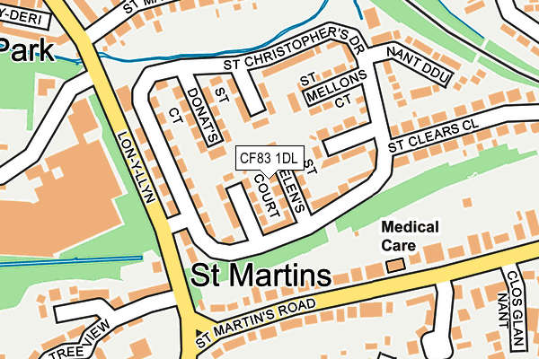 CF83 1DL map - OS OpenMap – Local (Ordnance Survey)