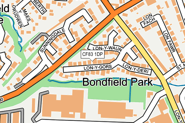 CF83 1DP map - OS OpenMap – Local (Ordnance Survey)