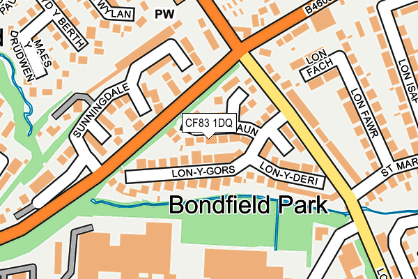 CF83 1DQ map - OS OpenMap – Local (Ordnance Survey)